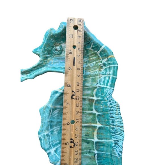 Pier 1 Imports Melamine Plate Seahorse Spikey 12" Hors d'oeurve plate. - Picture 4 of 7